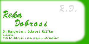 reka dobrosi business card